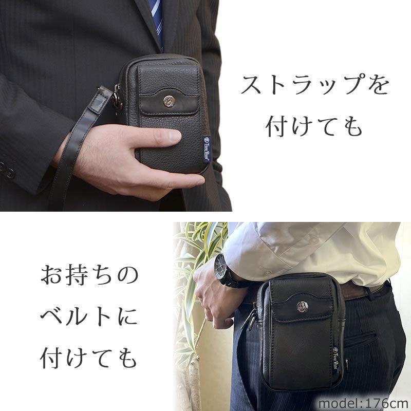 新品・タグ付き★ebure ベルトポーチ ブラック　Ron Herman Troy Bros（トロイブロス） ベルトポーチ メンズ 小型 革 ブランド