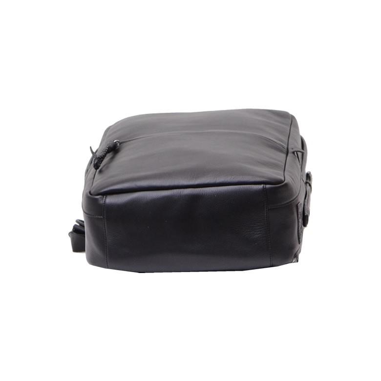 P.I.D リュック ビジネス 本革 通学 男子 高校 黒 シンプル 革 メンズ