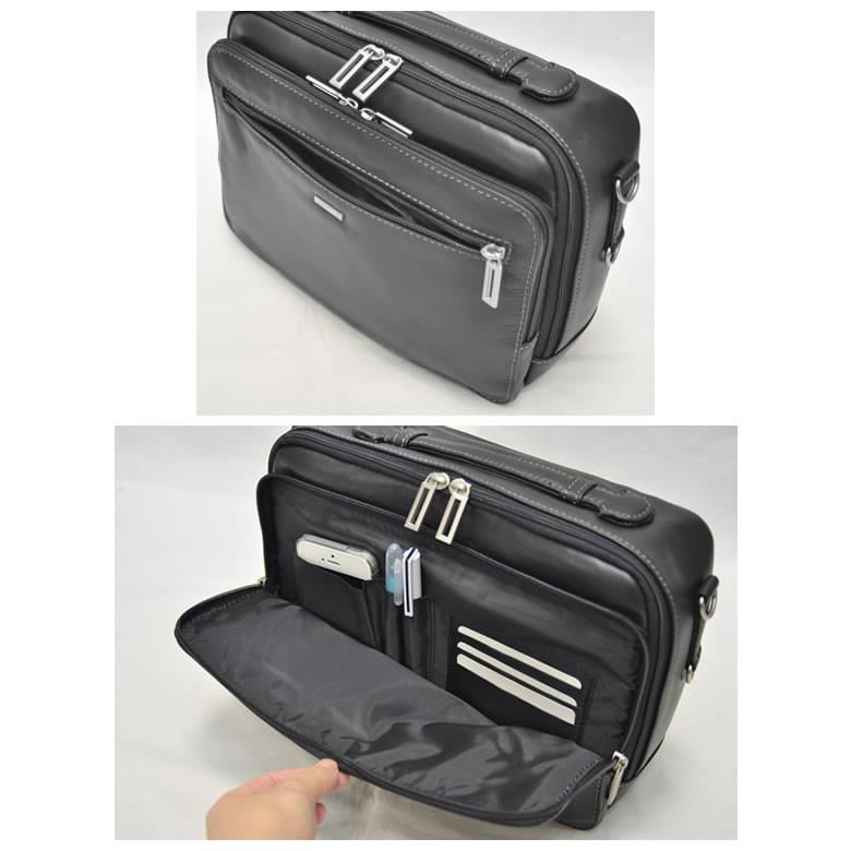 ショルダーバッグ メンズ 横 斜めがけ レザー 革 本革 2wayバッグ