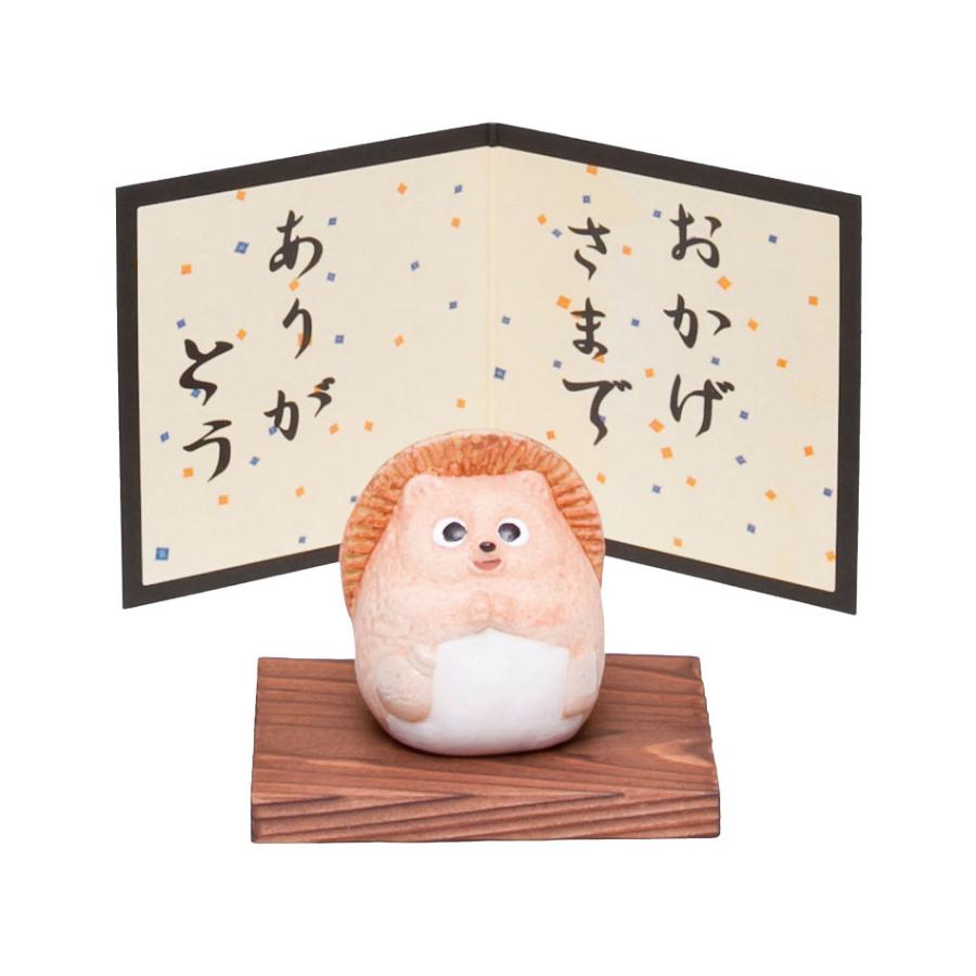 ありがとう たぬき 置物 和風 インテリア ギフト 贈り物 :010-05:陶器