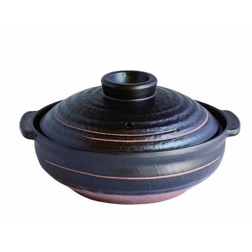 和風 土鍋 大黒かきおとし9号鍋 3-4人用 日本製 :12-953:陶器のお店