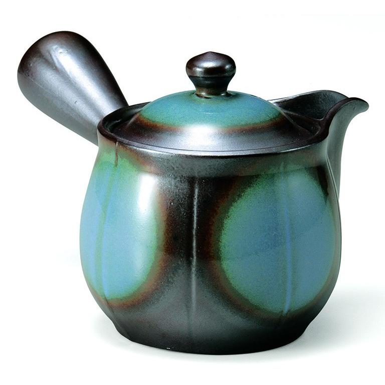 使いやすい急須 おしゃれ 万古焼 2 0号未来型青急須 平網 K11 77 79 陶器のお店 Sakaeya 通販 Yahoo ショッピング