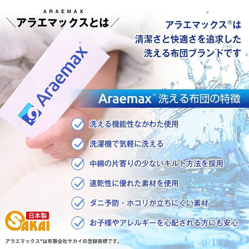 TEIJIN☆ウォッシャブル敷布団☆完全脱着式☆シングルロング☆日本製☆洗濯OK アラエマックス 敷布団 シングル 洗える布団 敷き布団 日本製