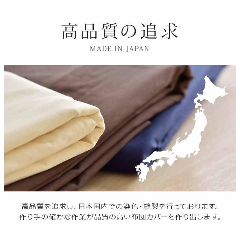 日本製 防ダニ 綿100％ 敷き布団カバー ミニサイズ 75×185cm（70×180cm