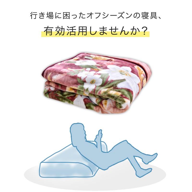 毛布を入れてロングクッションになる 布団収納袋 ダニコマール(R) 防ダニ クッションカバー 円柱型 円柱形 75×30cm|ふとん工場サカイ|02