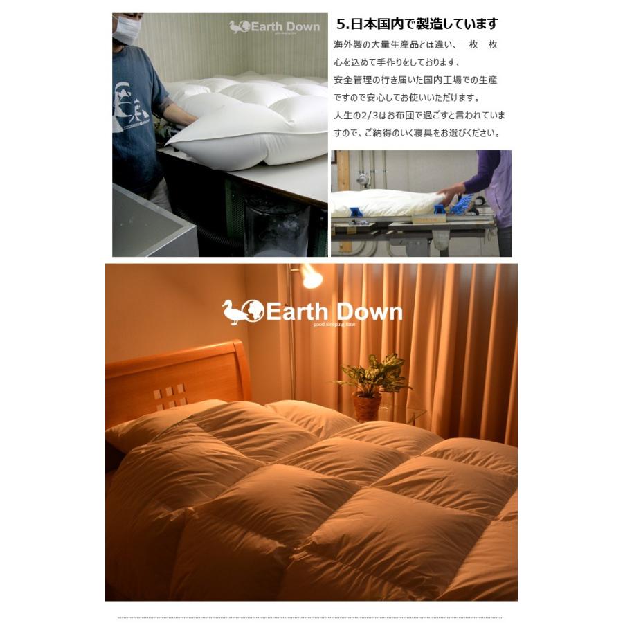 アースダウン 羽毛布団 ジュニア 掛け布団 ジュニアサイズ 羽毛