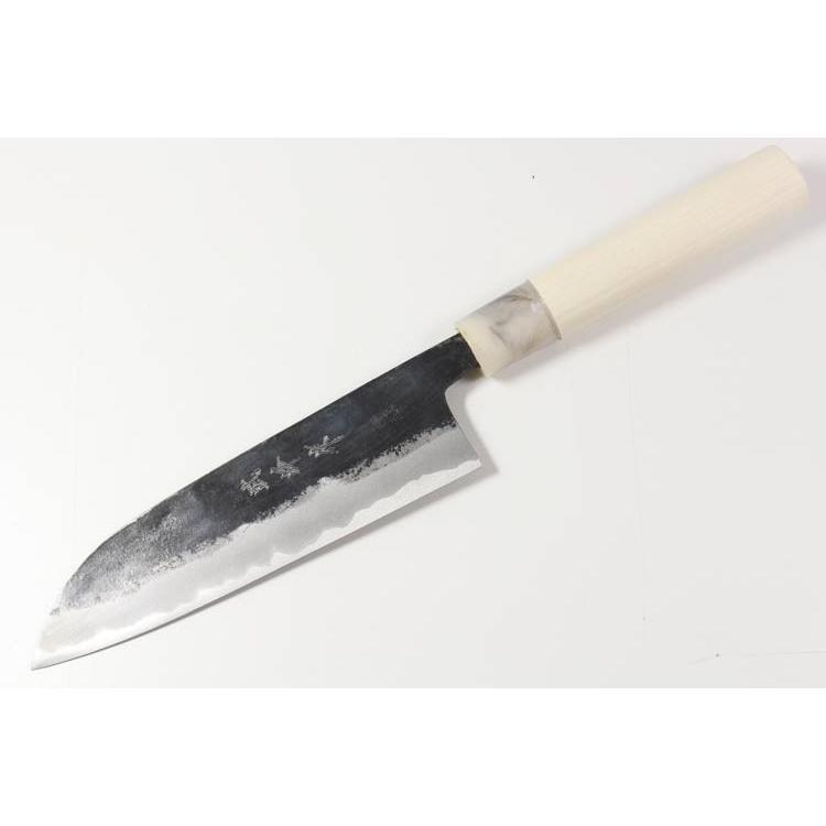 武峰作 黒打 三徳包丁 包丁 青紙一号 165mm 和式 #241435 プレゼント