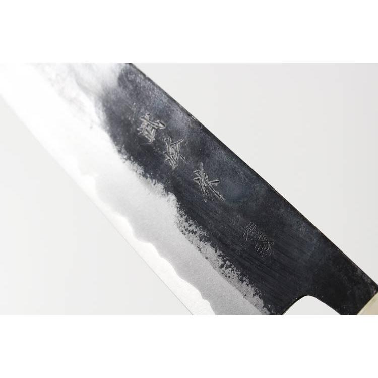 武峰作 黒打 三徳包丁 包丁 青紙一号 165mm 和式 #241435 プレゼント