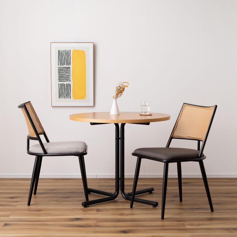 ラタン調 スクエアチェア チェア ダイニングチェア おしゃれ