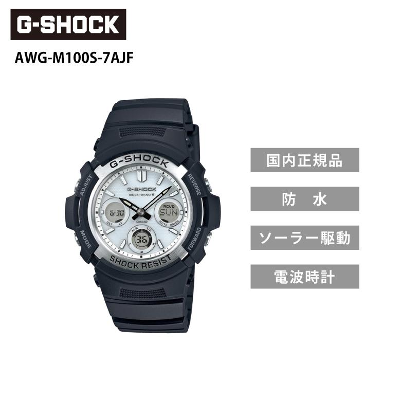 G-SHOCK 母の日 ギフト AWG-M100S-7AJF ブラック×ホワイト G G-SHOCK 母の日 ギフト AWG-M100S-7AJF ブラック×ホワイト G