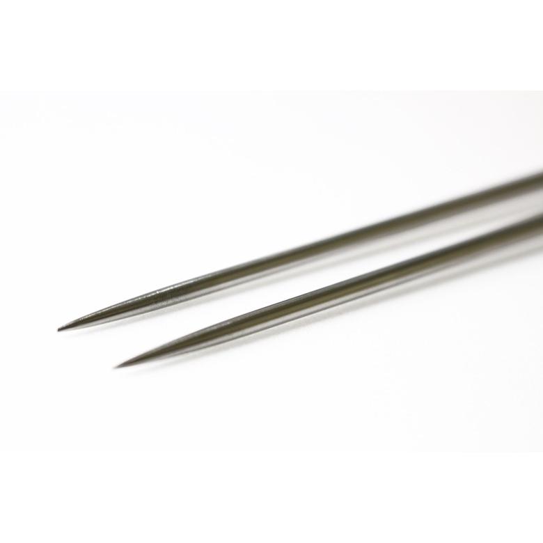 退職祝い ギフト 盛り付け用お箸 1313 黒檀（縞）柄盛箸 135mm 本焼き