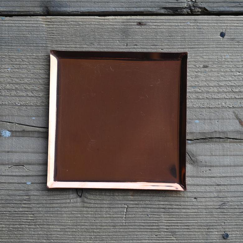 a.278 銅のスクエアトレイ 120mm×120mm つや有り a278-006-GB01 銅