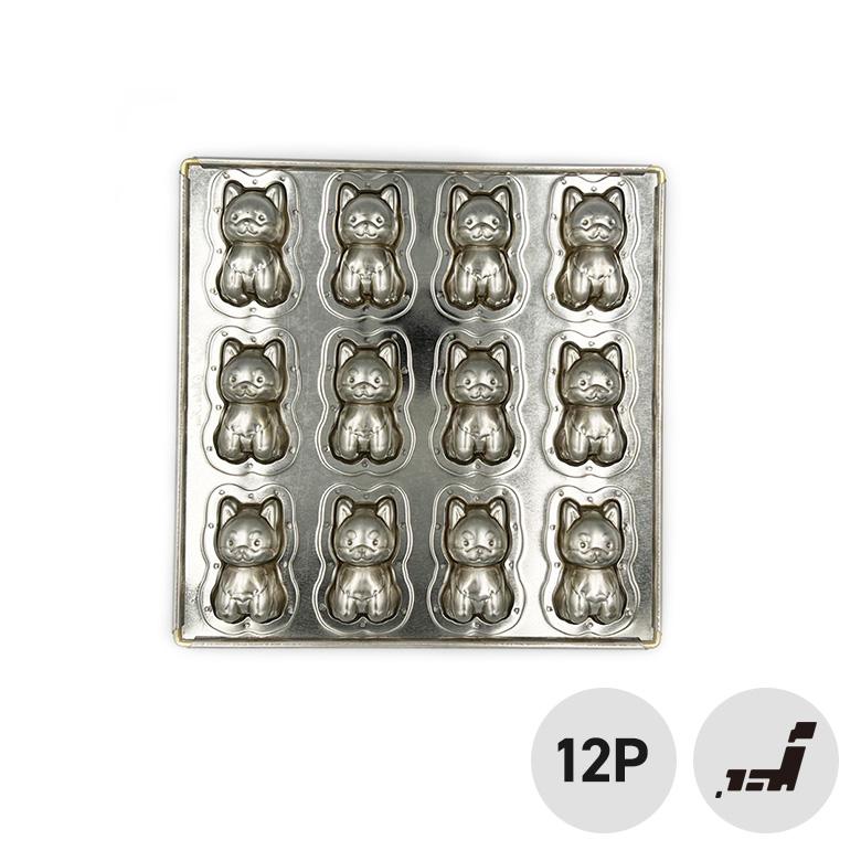 バレンタイン 松永製作所 シルバー柴犬のわん吉天板12P Lサイズ 柴犬