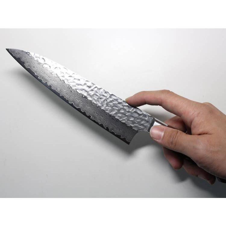 堺孝行 ギフト #7394 33層槌目 最高級 ダマスカス 本割込 牛刀 両刃