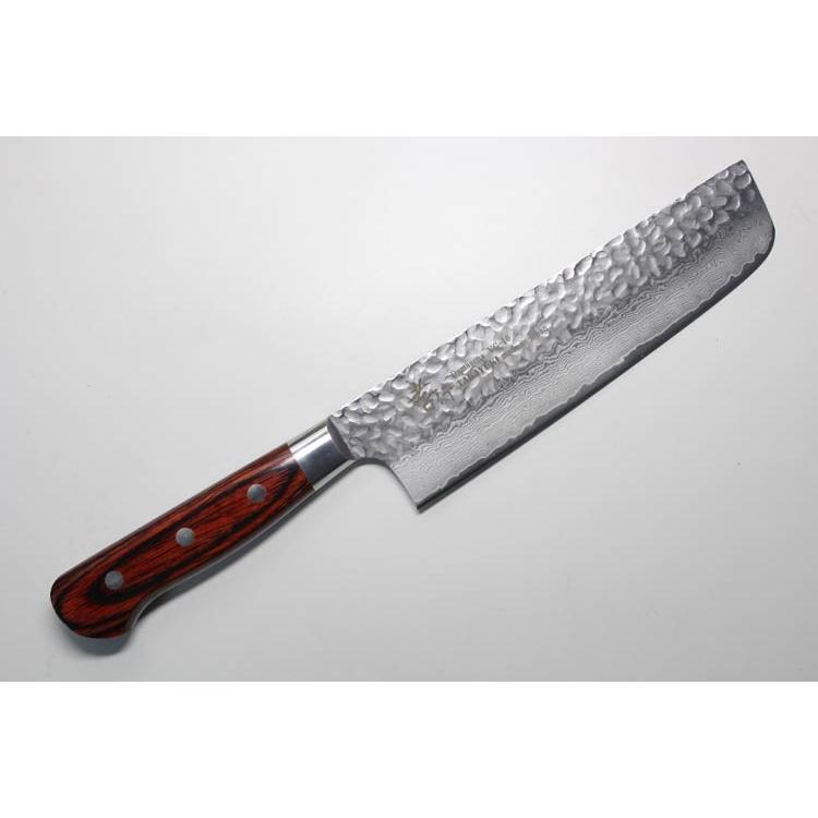 堺孝行 ギフト #7393 最高級 ダマスカス本割込 33層槌目 菜切り包丁