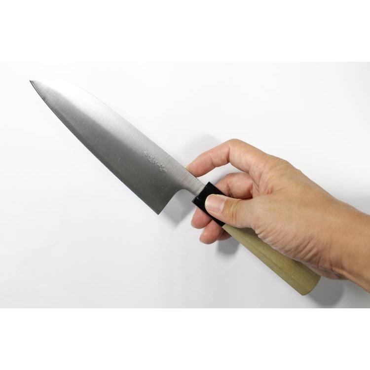 青紙スーパー ステン割込 三徳包丁 165mm 水牛八角柄 : 堺の刃物 青紙スーパー ステン割込 三徳包丁 165mm 水牛八角柄 : 堺の刃物