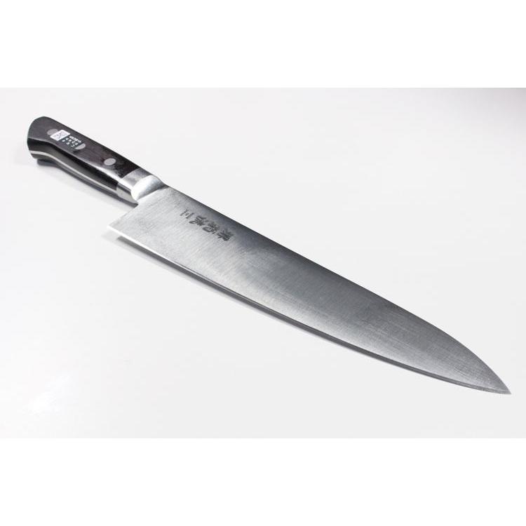 堺翁流 日本鋼 牛刀 210mm 黒合板柄 OPJ210 #230070 ハガネ 包丁 牛刀