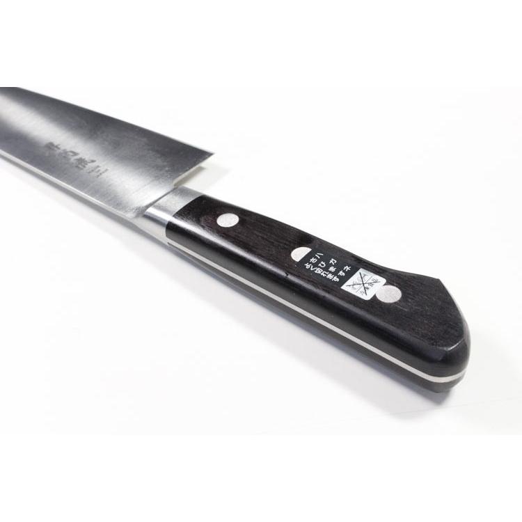堺翁流 日本鋼 牛刀 210mm 黒合板柄 OPJ210 #230070 ハガネ 包丁 牛刀