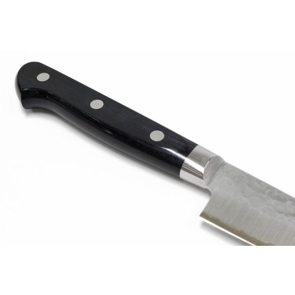 ギフト 高村刃物 ステンレスV金10号鋼・槌目 ペティナイフ 130mm 黒柄