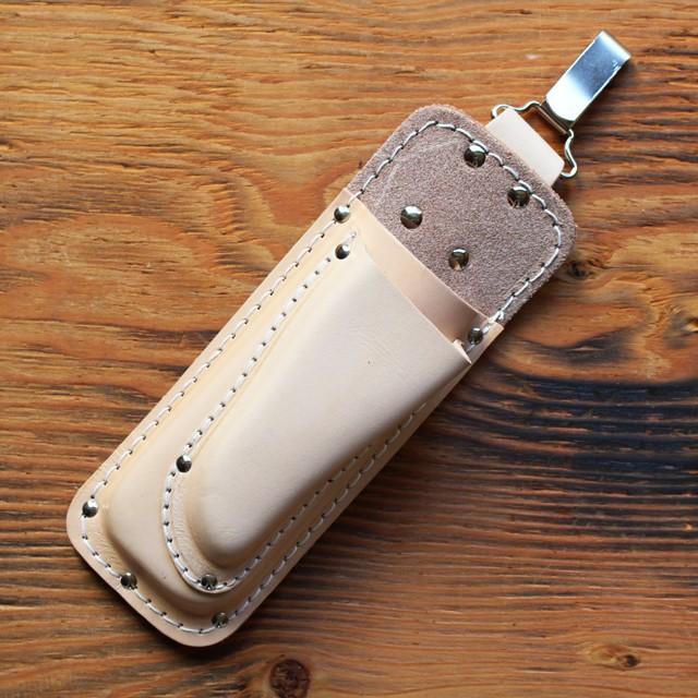 OWL #1008 牛革型押剪定鋏サック 2段 カン付 プレゼント おすすめ : 堺