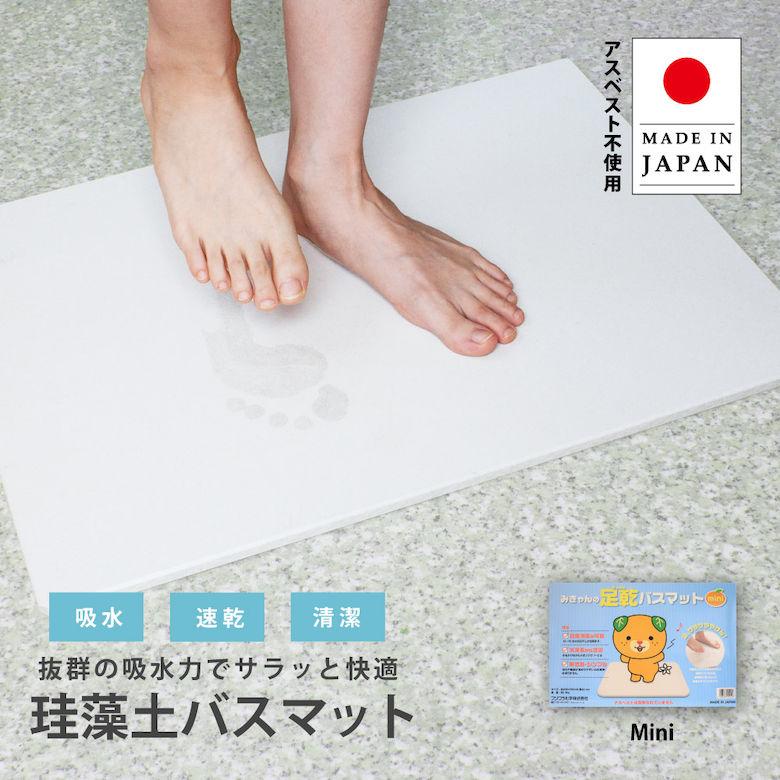 フジワラ化学 珪藻土 バスマット 洗える 水で洗える NEW足乾バスマット