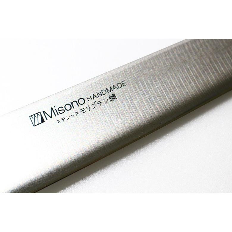 ミソノ MISONO MV鋼包丁シリーズ No.521 モリブデン鋼 筋引包丁 ツバ付き 240mm 包丁 プロ 一生もの 家庭用｜sakai-fukui｜06