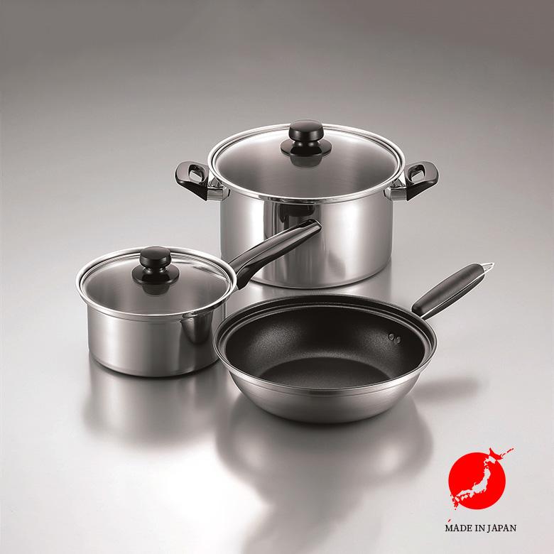 フジノス 鍋 フライパン セット 高品質 日本製 国産 ガス IH 200V対応