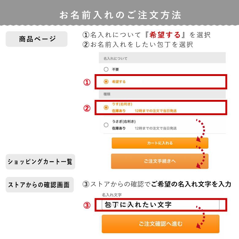 名入れ可能 マサヒロ こども包丁 130mm リス ウサギ クマ 正広 子供包丁 右利き 左利き プレゼント 3歳 キッズナイフ お手伝い｜sakai-fukui｜10