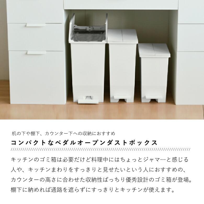 リス ソロウ SOLOW ペダルオープンツイン 20L 同色2個セット (ホワイトまたはブラック) RISU HOME＆HOME ダストボックス ゴミ箱｜sakai-fukui｜02