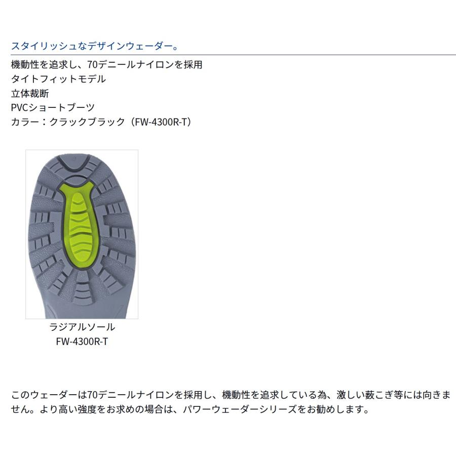 在有即配宅配便　ダイワ(DAIWA) タイトフィットフィッシングウェーダー(先丸)(ラジアルソール) Mクラックブラック FW-4300R-T｜sakai11101｜02