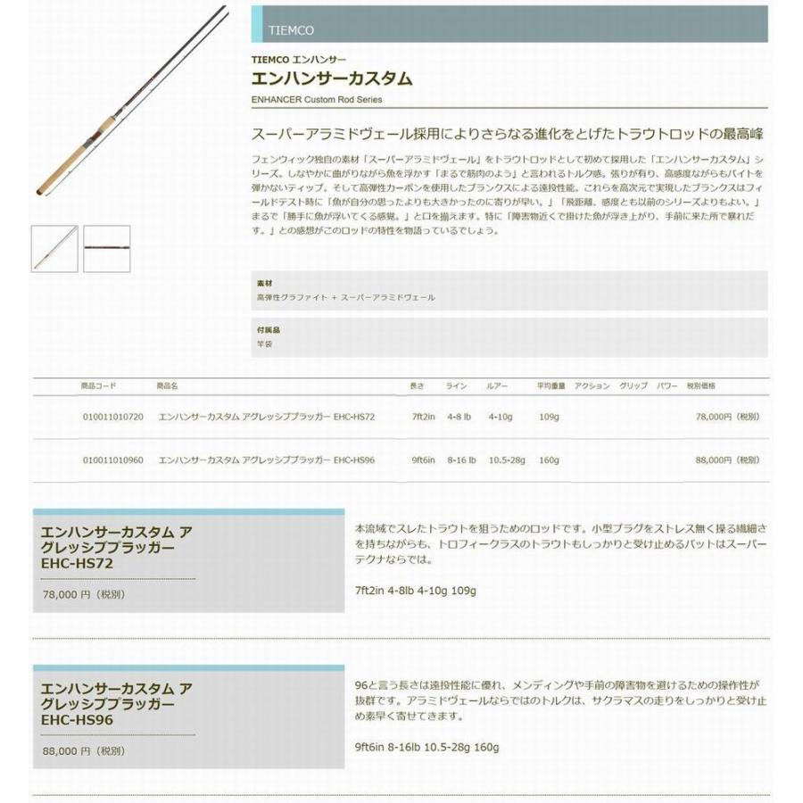 美しい 在有即配宅配便 ティムコ エンハンサーカスタム アグレッシブプラッガー Ehc Hs72 トラウトロッド ミノーイング サクラマス 最安値 Www Thedailyspud Com