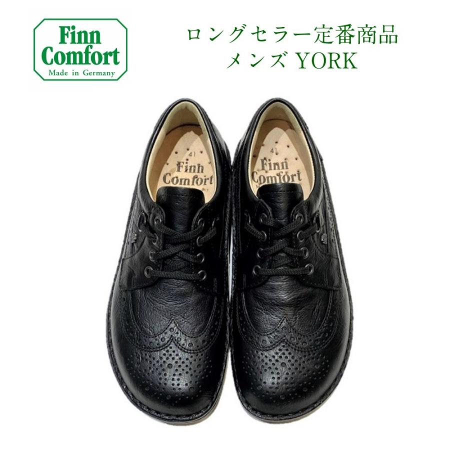 フィンコンフォート FinnComfort メンズ 靴 ビジネス コンフォートシューズ 品番 1005 品名 YORK ヨーク 外羽根ウイングチップ フルブローグ 幅 2E 3E｜sakaikutukabanten