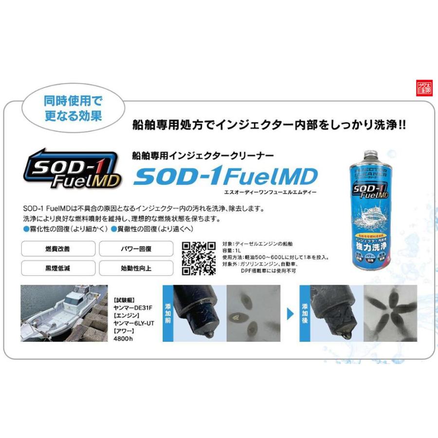 SOD-1 FuelMD 5本セット インジェクタークリーナー 1L 船舶専用