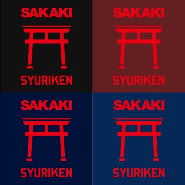 千本鳥居 と 狐 Tシャツ SAKAKI キツネ 神社 鳥居 神道 : SAKAKI