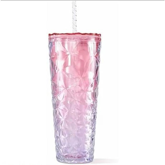 海外限定ホリデー ストロータンブラー ウィンタースノーフレーク ストローカップ 710ml の商品画像