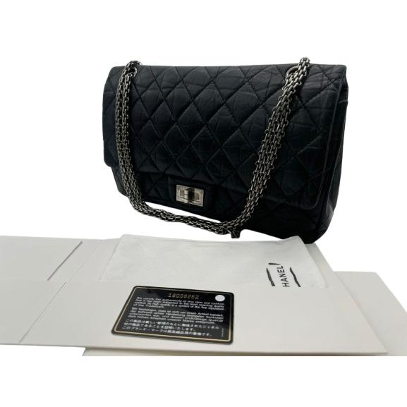 保証付】【国内正規品】CHANEL シャネル 2.55ハンドバック ブラック 