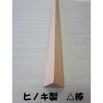 DIY工作材 ヒノキ三角材 X12ミリX長さ1800ミリ 1セット2本入り