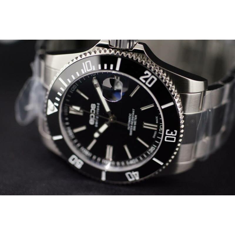 エポス エポスEPOS ダイバーモデル スイス製自動巻 ブラック文字盤