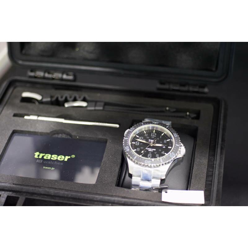Traser【トレーサー】500ｍ防水　プロダイバーモデル　ヘリウムエスケープバルブ　46ミリケース　ブラック文字盤　スイス製　国内正規品【9031591】の画像