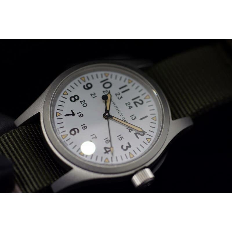 正規品【HAMILTON】ハミルトン カーキKHAKI フィールドメカ ホワイト