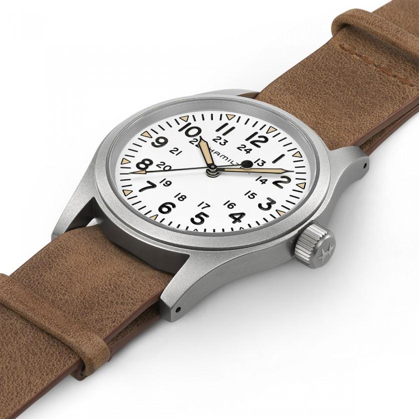 国内正規品HAMILTONハミルトン カーキKHAKI フィールドメカ ホワイト