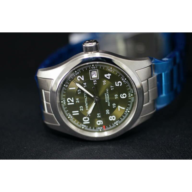 ハミルトン カーキ ミリタリー グリーン文字盤 クォーツ 中古品 HAMILTONハミルトン カーキフィールド Khaki Field Auto 38ミリ