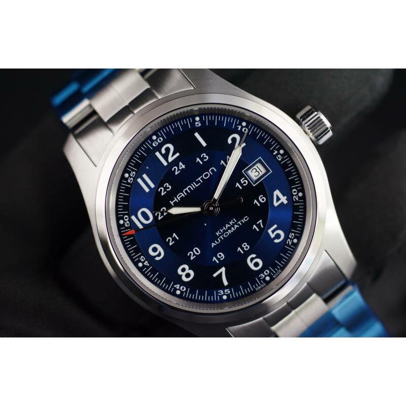 HAMILTONハミルトン カーキフィールド Khaki Field Auto 42ミリ ブルー