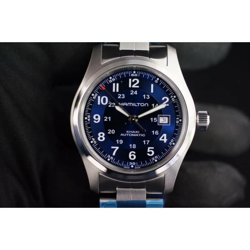 HAMILTONハミルトン カーキフィールド Khaki Field Auto 42ミリ ブルー