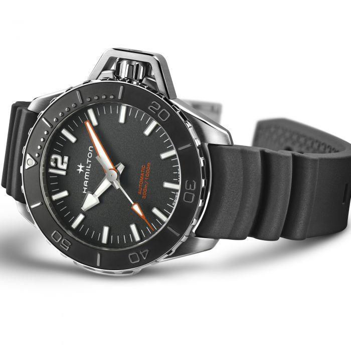 国内正規品ハミルトン　HAMILTON　カーキKHAKI　OpenWater　オープンウォーター　41ミリケース　300ｍ防水　自動巻き　ラバーストラップ　H77455330の画像