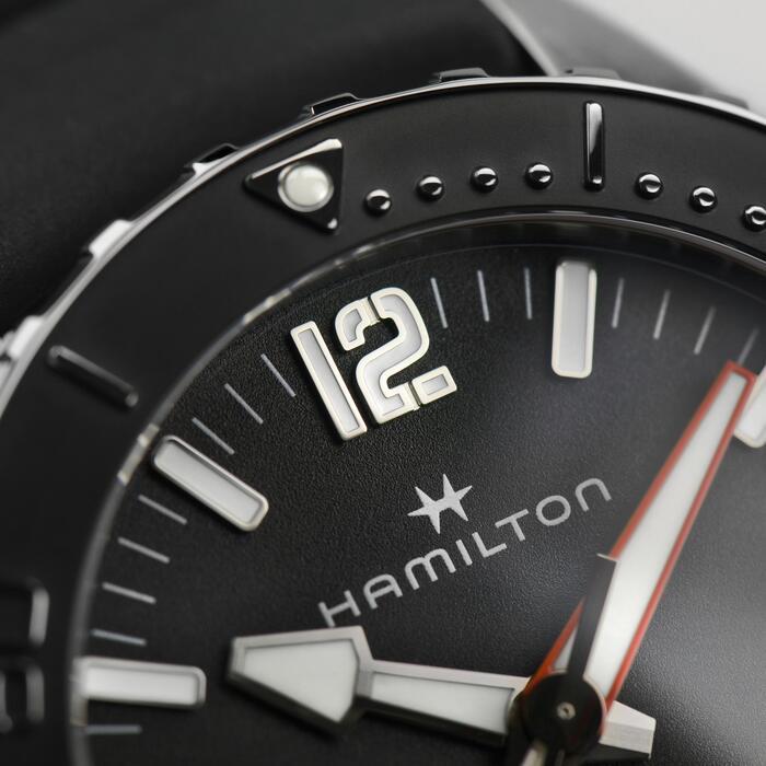 国内正規品ハミルトン　HAMILTON　カーキKHAKI　OpenWater　オープンウォーター　41ミリケース　300ｍ防水　自動巻き　ラバーストラップ　H77455330の画像