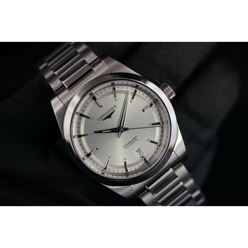【稼働品】LONGINES ロンジン コンクエスト デイト 自動巻き メンズ LONGINES（ロンジン） コンクエスト 腕時計 自動巻き シルバー文字盤