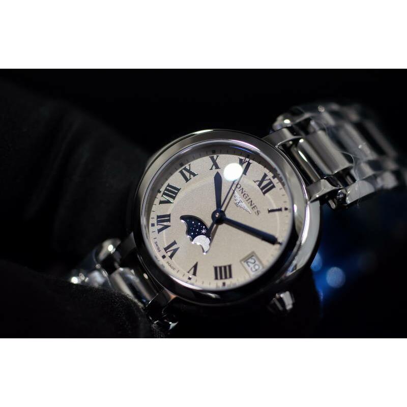 お値下げ 正規品ロンジンlongines「プリマルナ」PrimaLuna　レディース腕時計　30.5ミリ　クオーツ　ムーンフェイズ　デイト付き　【L8.115.4.71.6】【l81154716】 【SKC3029553874】(109296円)