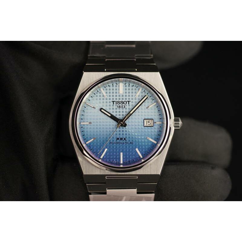 TISSOT TISSOT ティソ PRX 2024新作 アイスブルーカメレオン文字盤 