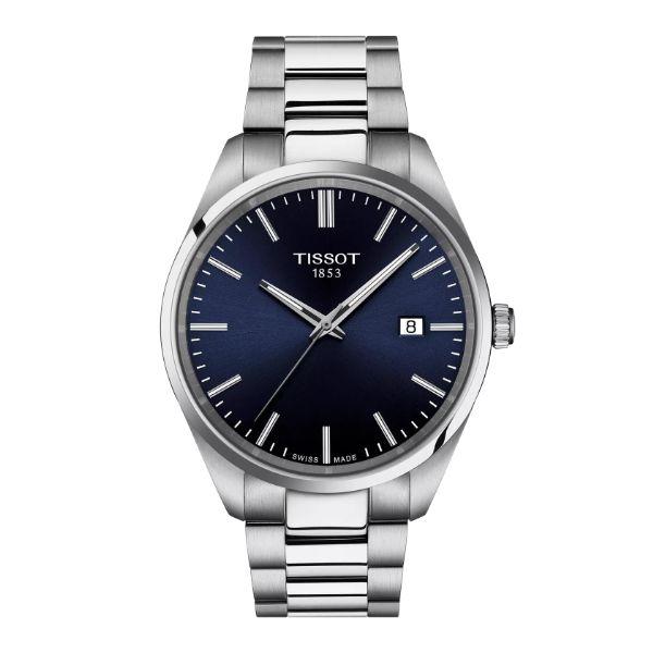 TISSOT PR 100 クォーツ　100M防水　ブルー文字盤 TISSOT（ティソ） 正規品TISSOT PR100 ブルー文字盤 40ミリ 電池式
